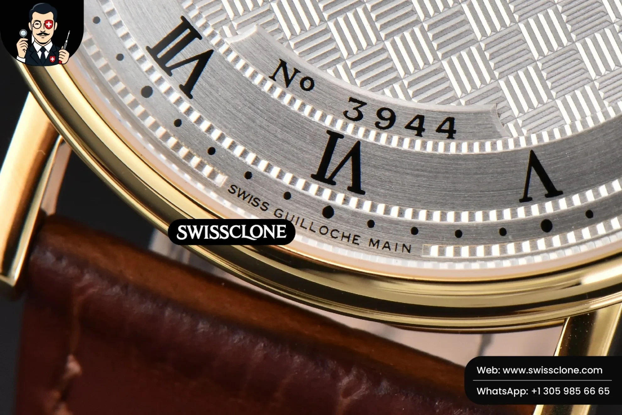 Rolex Breguet Classique 5177 38.5mm LTF White Textured Dial Roma Marker Brown Leather MY9015 1:1 Super Clone - Lateral Case Thickness Profile