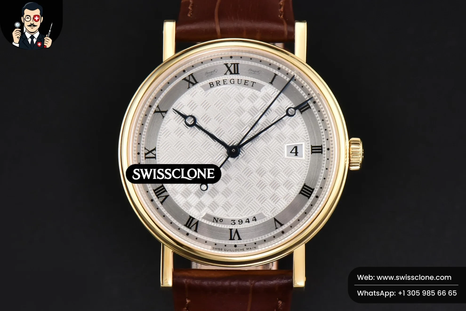Breguet Classique 5177 38.5mm LTF White Textured Dial Roma Marker Brown Leather MY9015