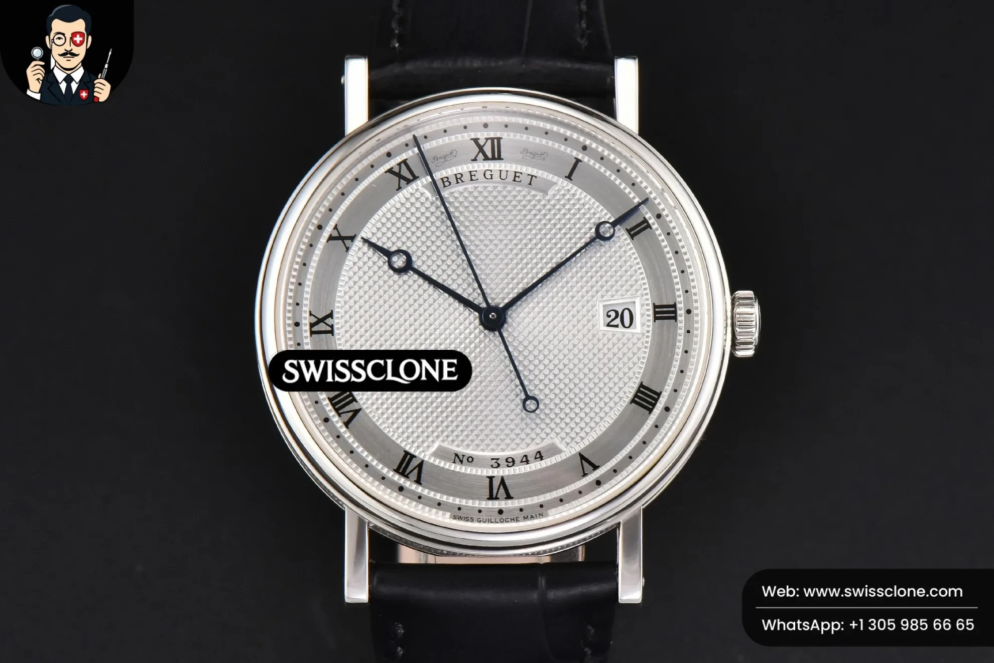 Breguet Classique 5177 40.5mm LTF White Dots Dial Roma Marker Black Leather MY9015