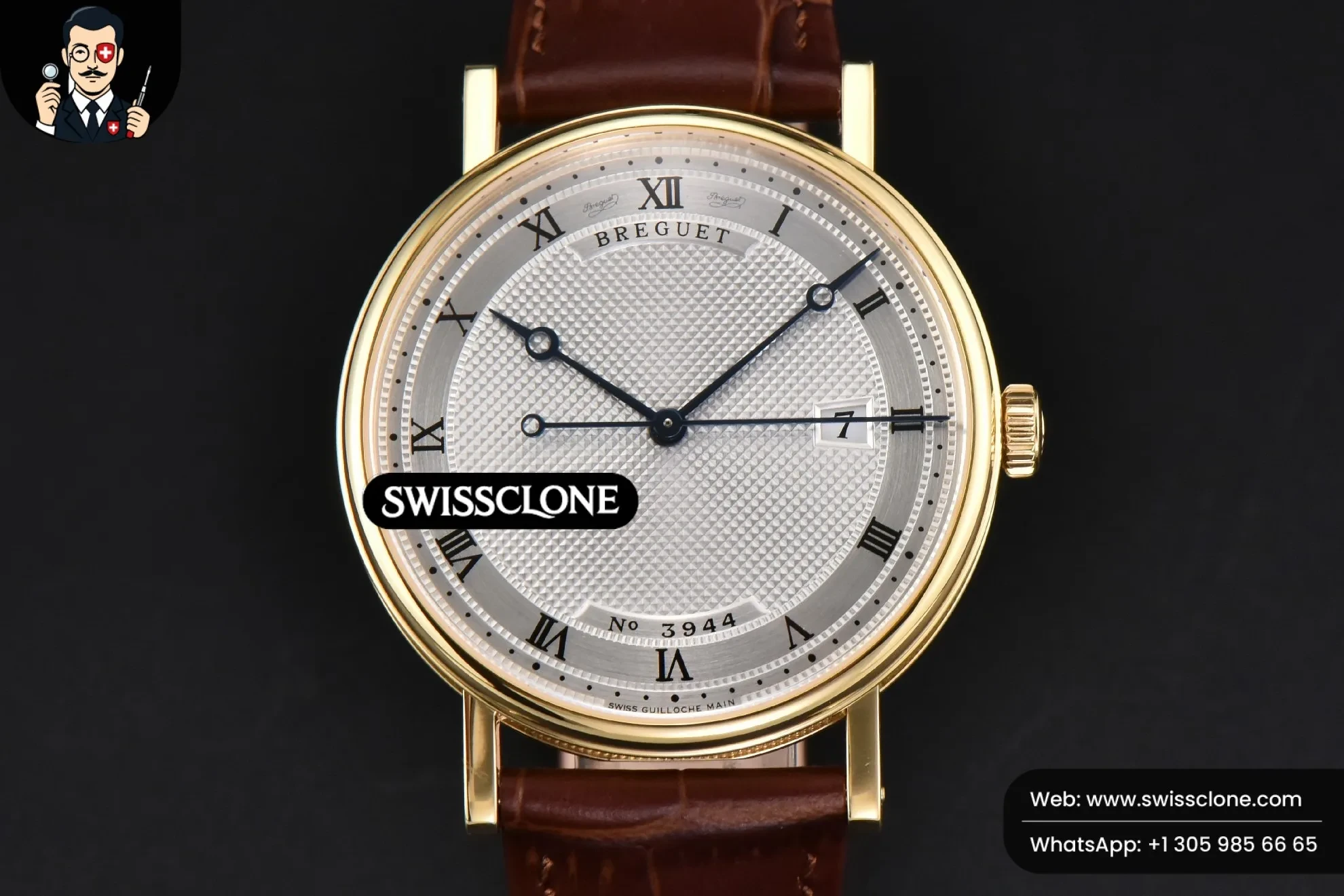 Breguet Classique 5177 40.5mm LTF White Dots Dial Roma Marker Brown Leather MY9015