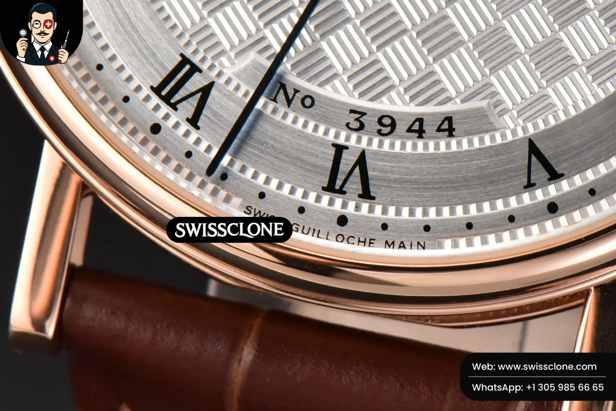 Rolex Breguet Classique 5177 40.5mm LTF White Textured Dial Roma Marker Brown Leather MY9015 1:1 Super Clone - Lateral Case Thickness Profile
