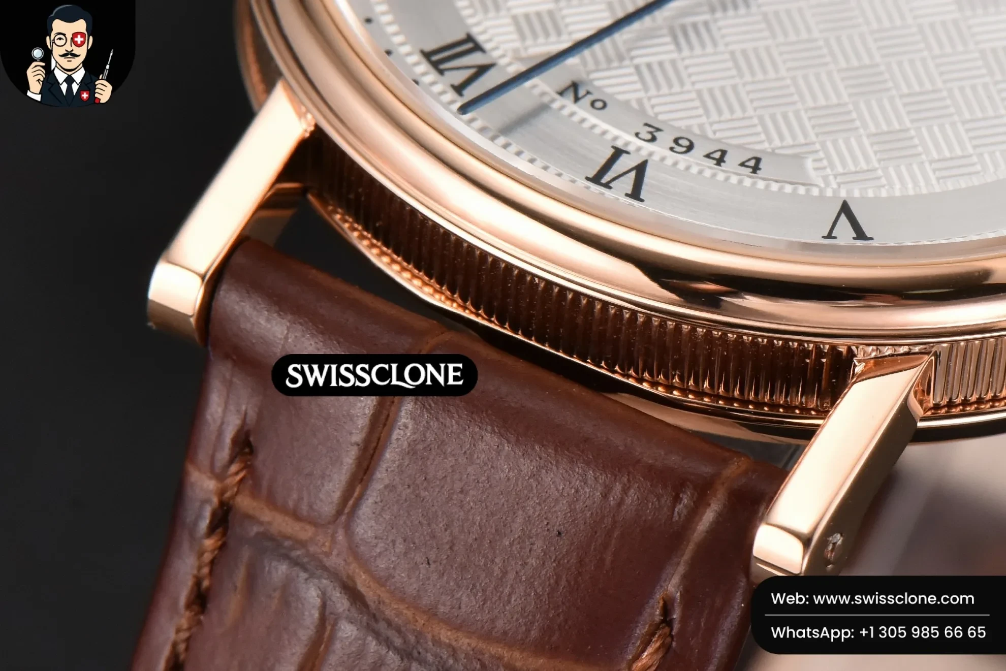 Rolex Breguet Classique 5177 40.5mm LTF White Textured Dial Roma Marker Brown Leather MY9015 1:1 Super Clone - On-Wrist Presence View