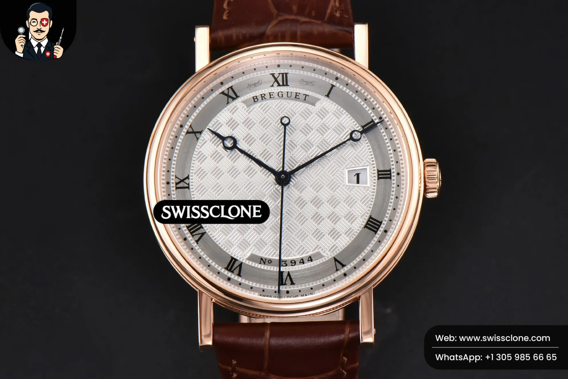 Breguet Classique 5177 40.5mm LTF White Textured Dial Roma Marker Brown Leather MY9015