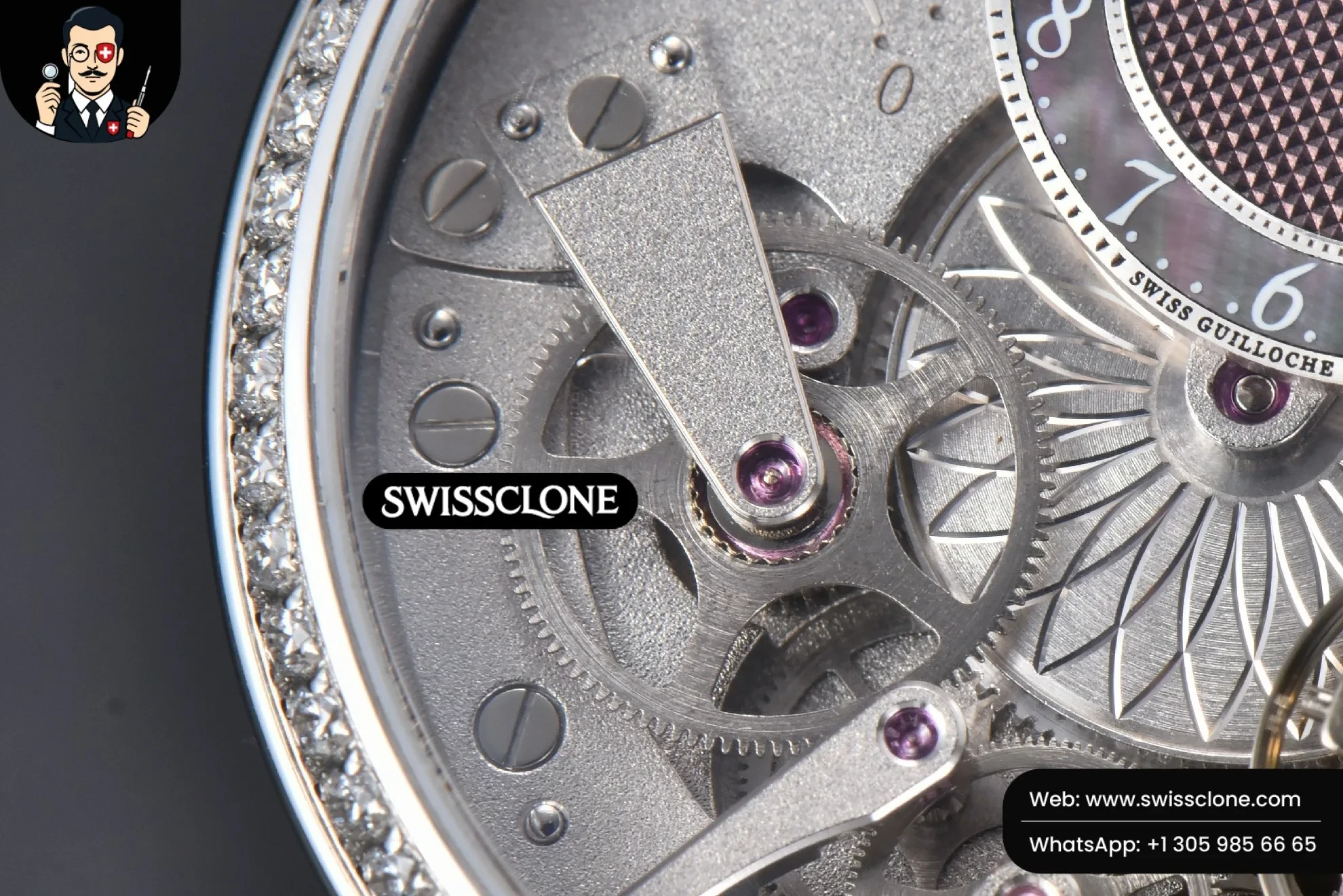 Rolex Breguet Tradition 7038BB 40mm Diamond White Dial Red Leather 1:1 Super Clone - Clasp & Bracelet Finishing