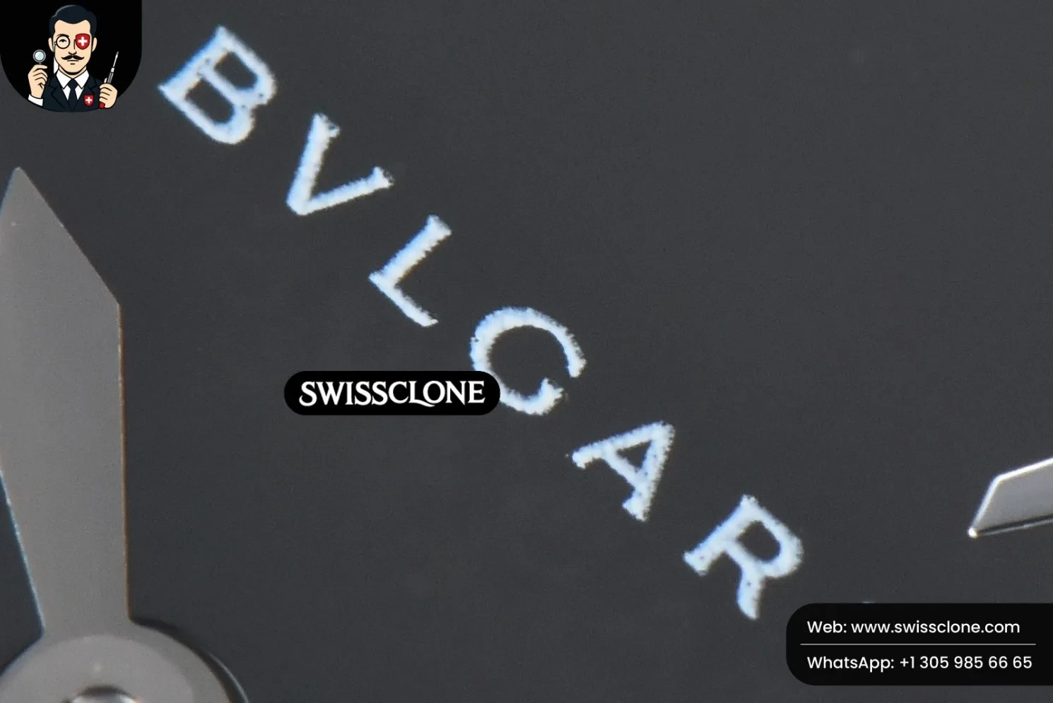 Bvlgari Serpenti Spiga 35mm Black Ceramic Black Dial Diamond Bezel Quartz (SW-23794) 1:1 Super Clone - Clasp & Bracelet Brushed Finishing