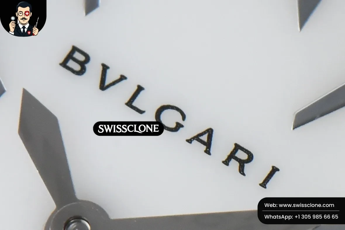 Bvlgari Serpenti Spiga 35mm White Ceramic White Dial Diamond Bezel Quartz (SW-23850) 1:1 Super Clone - Clasp & Bracelet Brushed Finishing