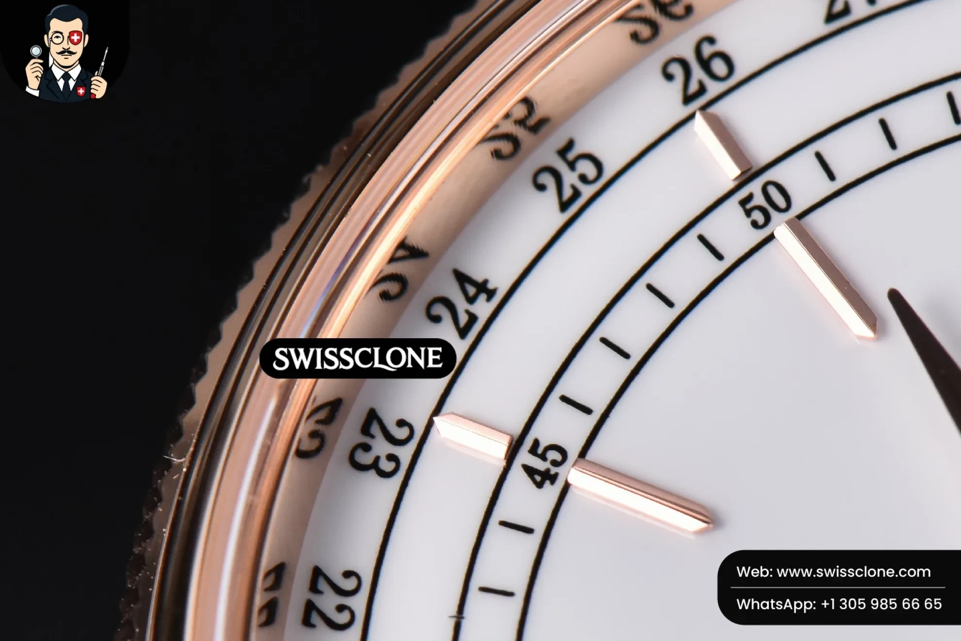 Rolex Cellini 50535 40mm Moonphase white dial KZF Asia 3195 Mod 1:1 Super Clone - Caseback & Cloned Calibre Movement