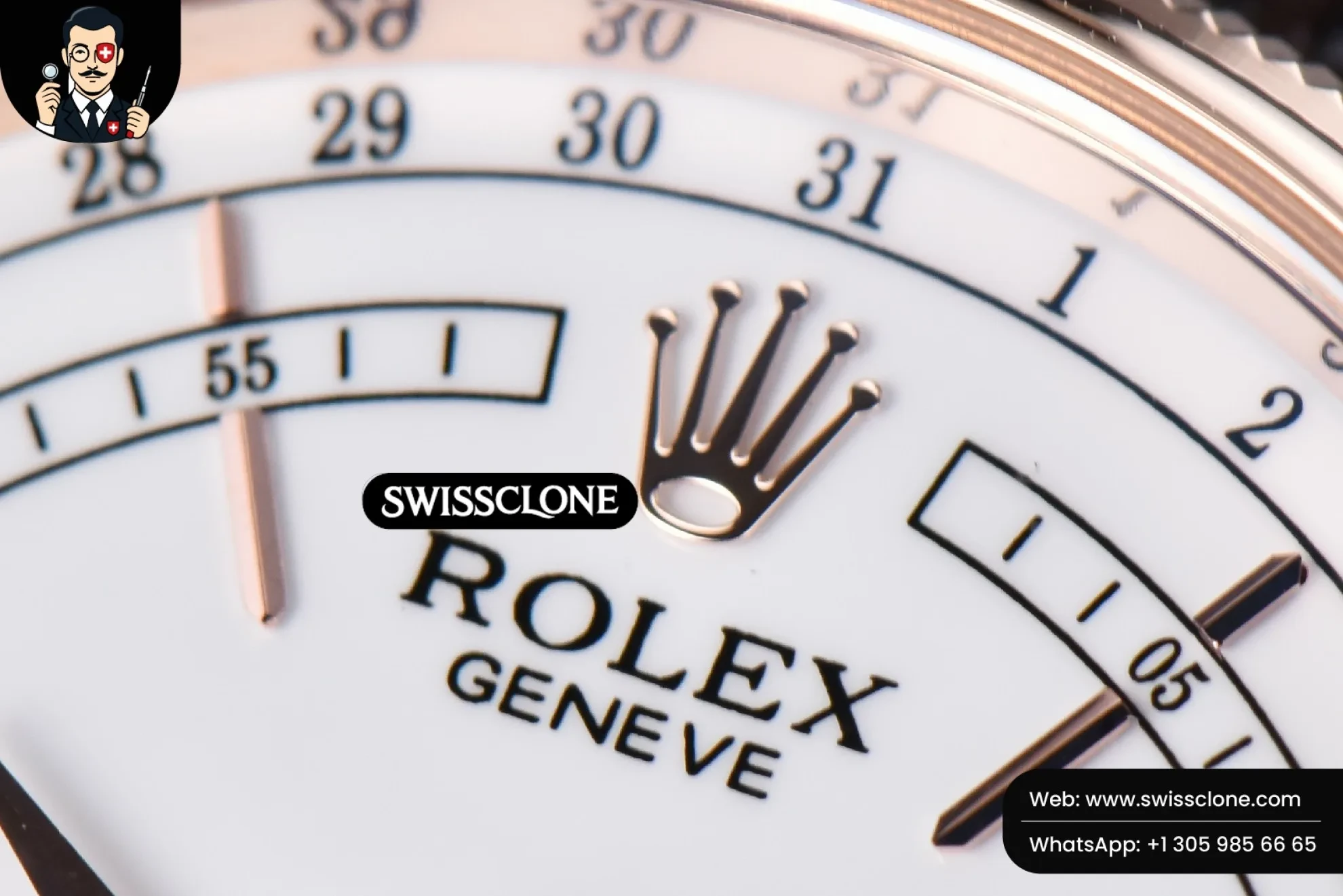 Rolex Cellini 50535 40mm Moonphase white dial KZF Asia 3195 Mod 1:1 Super Clone - Clasp & Bracelet Finishing