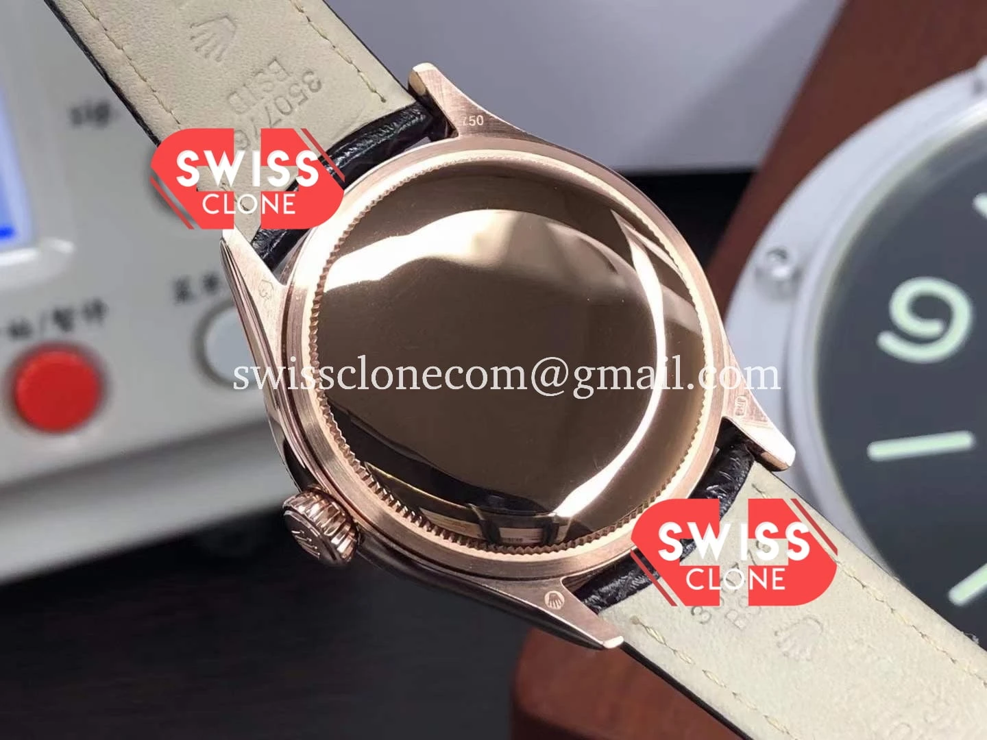 Rolex Cellini Moonphase 50535 Rose Gold White Dial Swiss Clone - View 3
