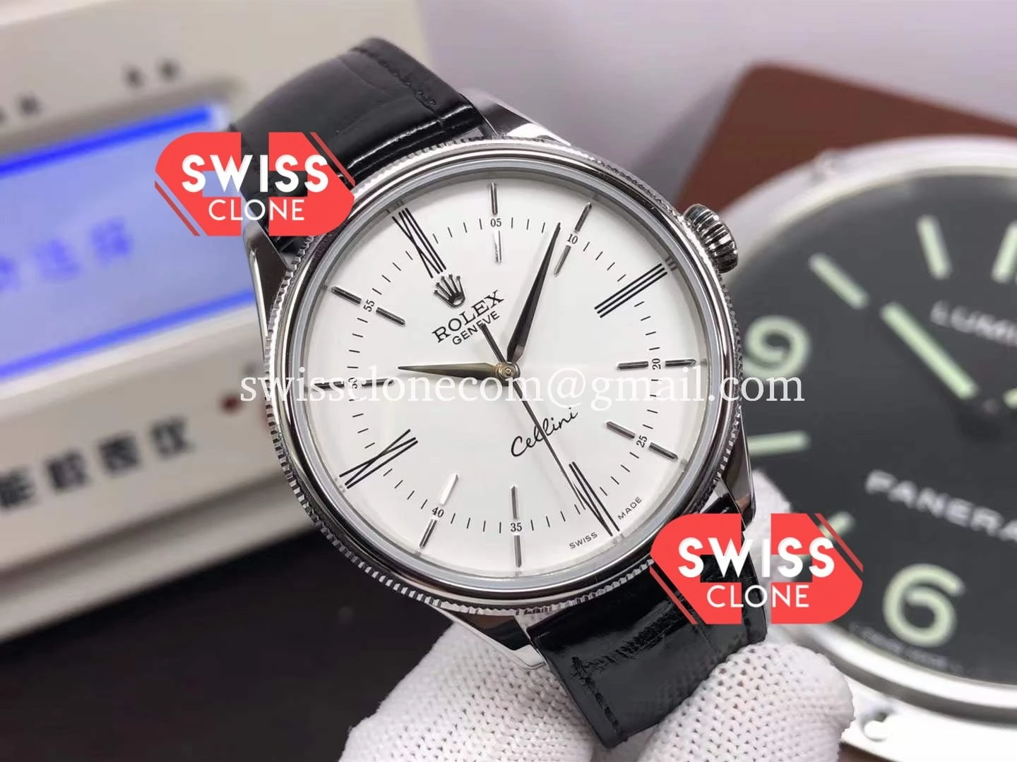Rolex Cellini Time Ref 50509 Steel White Dial 1:1 Super Clone - Dial Macro Close-Up
