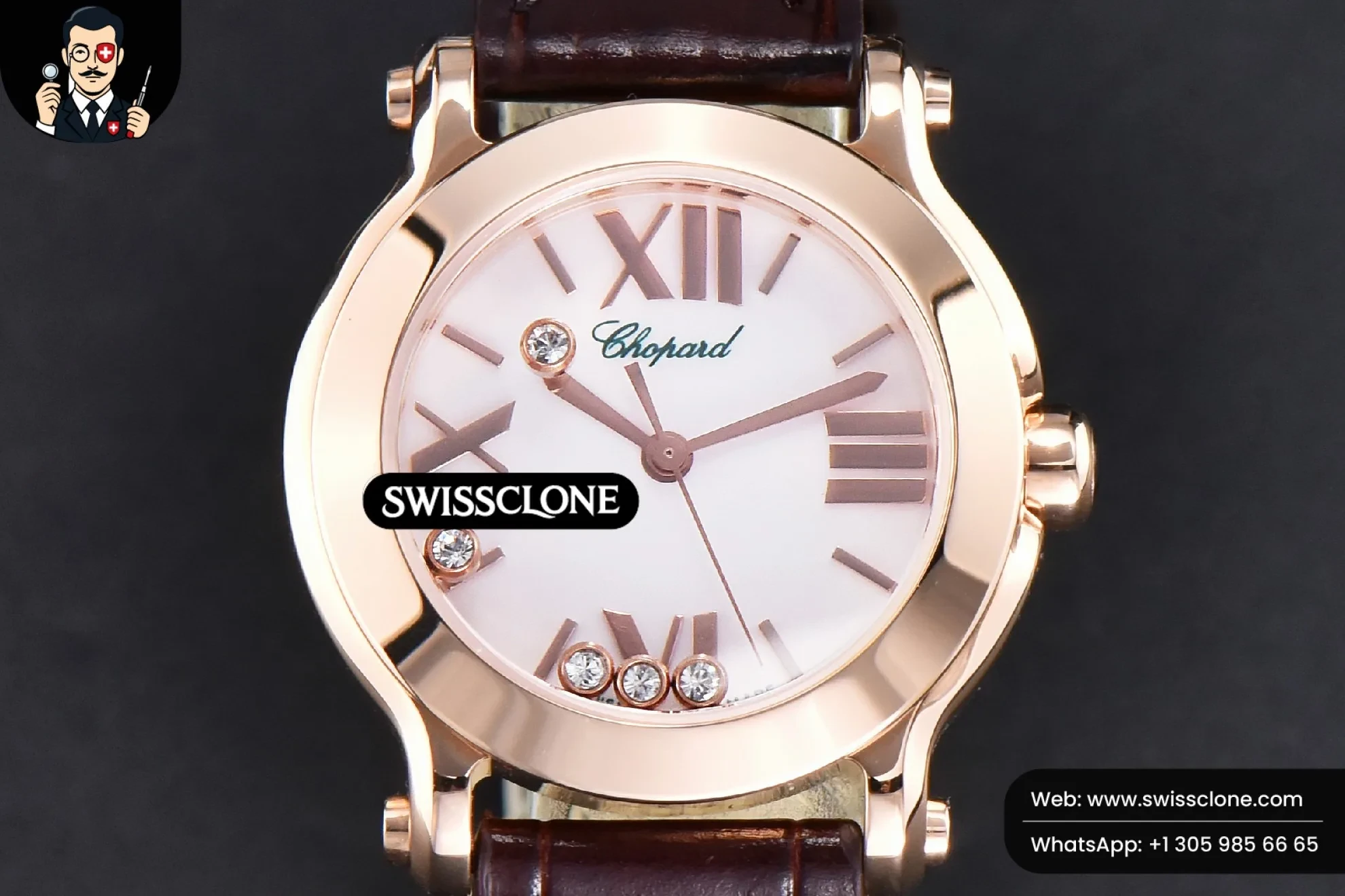 Chopard Happy Sport 30mm White Dial Black Leather Starp Quartz