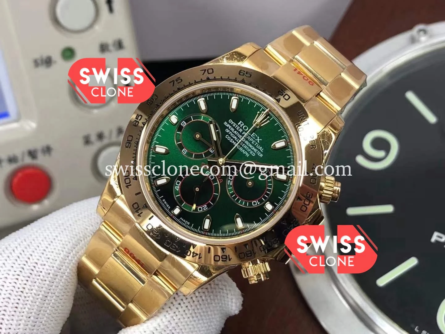 Rolex Cosmograph Daytona 116508 Yellow Gold Original 1:1 Super Clone - Bezel & Case Profile
