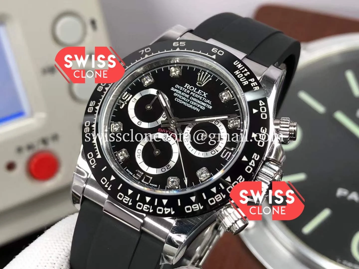 Rolex Cosmograph Daytona 116509 Black Dial 1:1 Super Clone - Bezel & Case Profile