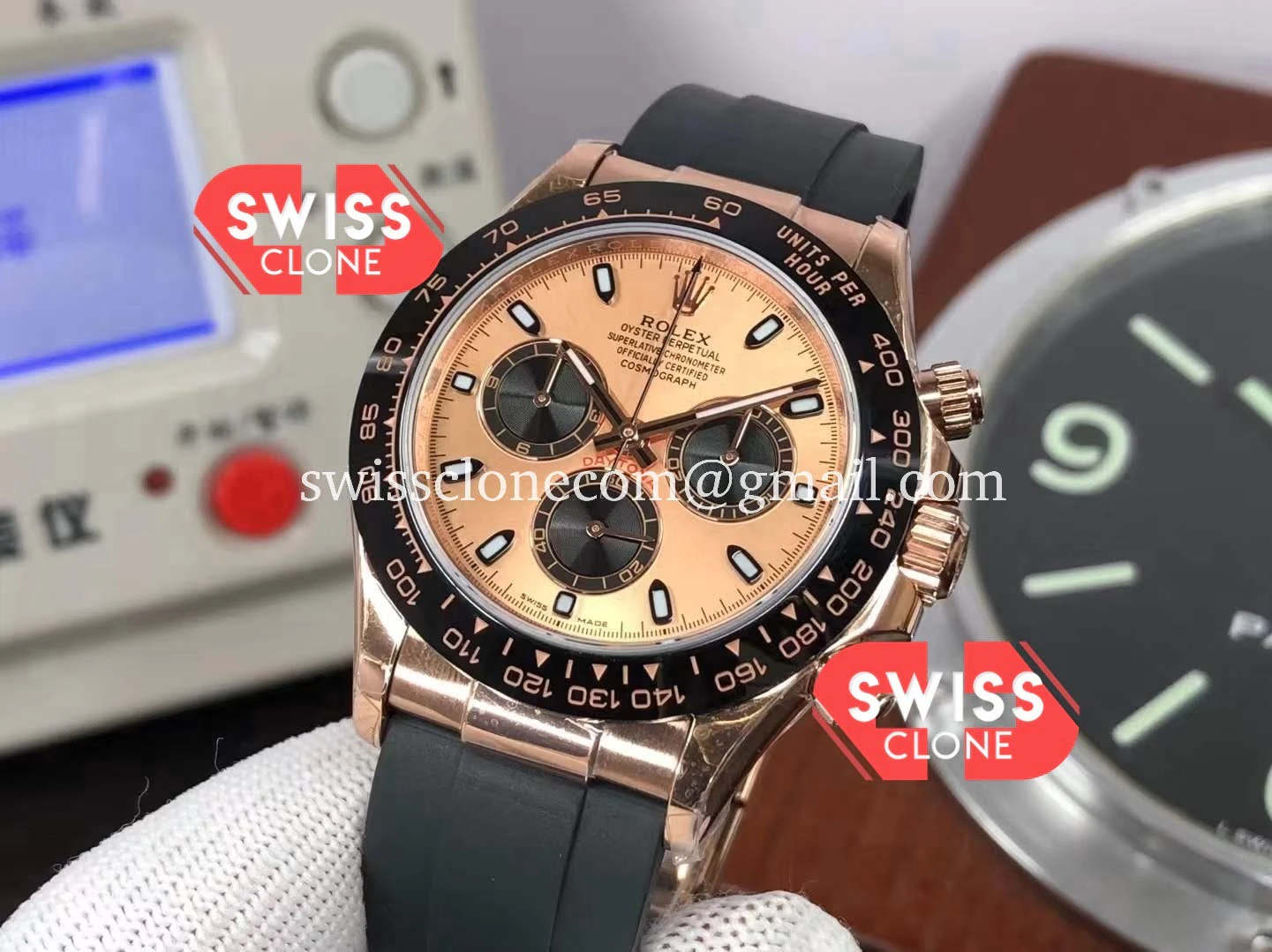 Rolex Cosmograph Daytona 116515LN Rose Gold Cal.4130 1:1 Super Clone - Bezel & Case Profile