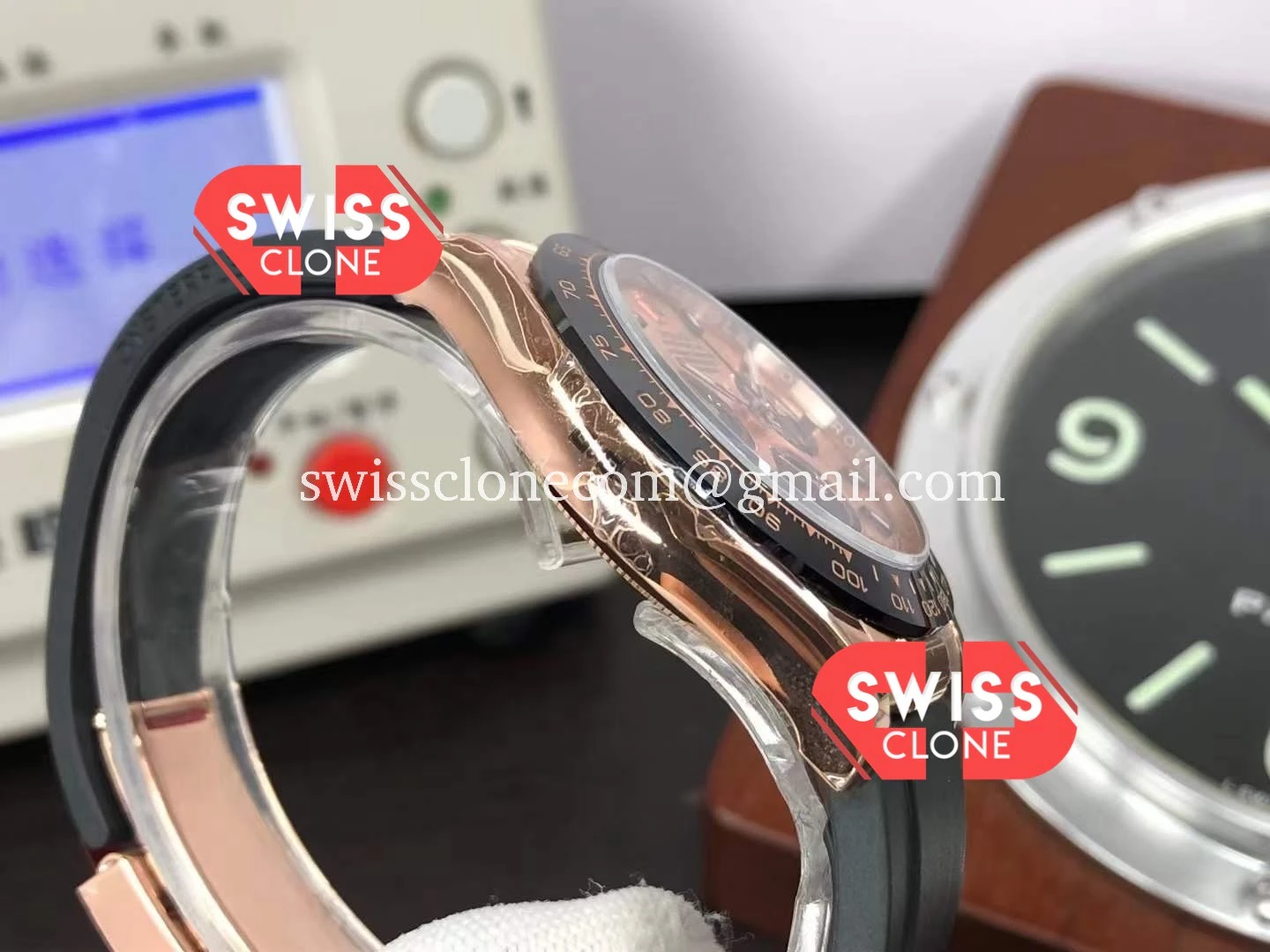 Rolex Cosmograph Daytona 116515LN Rose Gold Cal.4130 1:1 Super Clone - Caseback & Cloned Calibre Movement