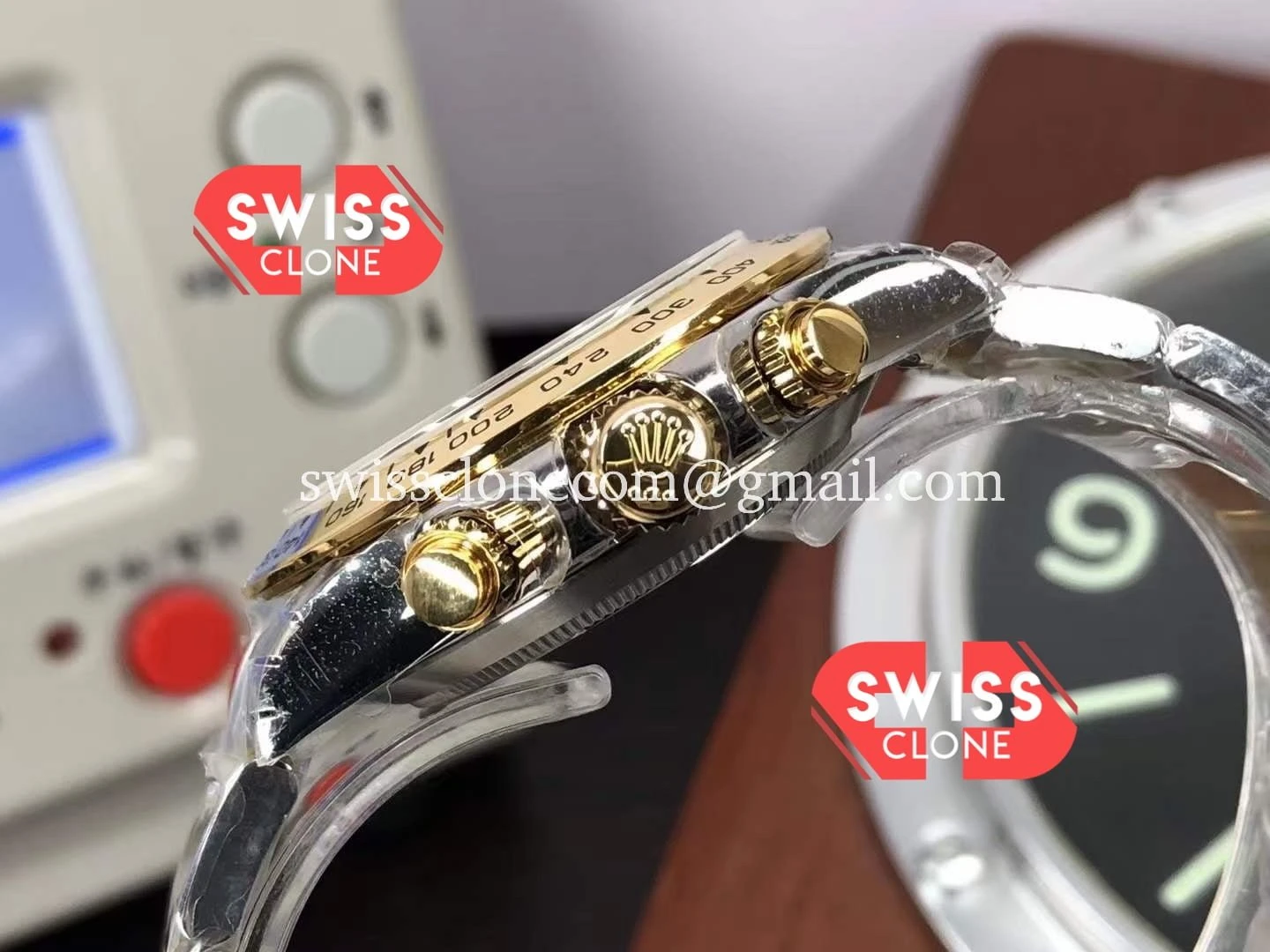 Rolex Cosmograph Daytona 116523 0057 Two Tone Original 1:1 Super Clone - Lateral Case Thickness Profile