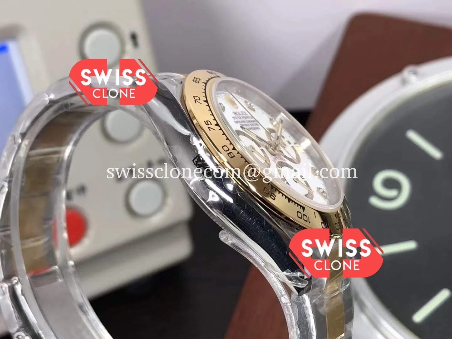 Rolex Cosmograph Daytona 116523 0057 Two Tone Original 1:1 Super Clone - Caseback & Cloned Calibre Movement