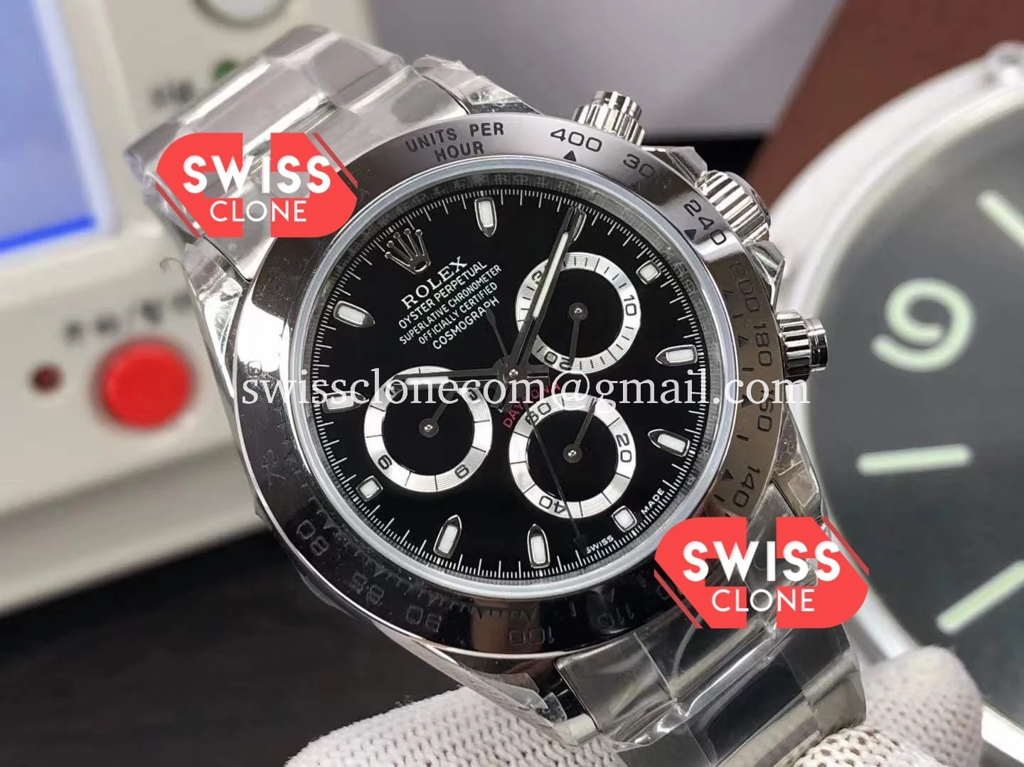 Rolex Cosmograph Daytona Black M116520 78590 1:1 Super Clone - Bezel & Case Profile