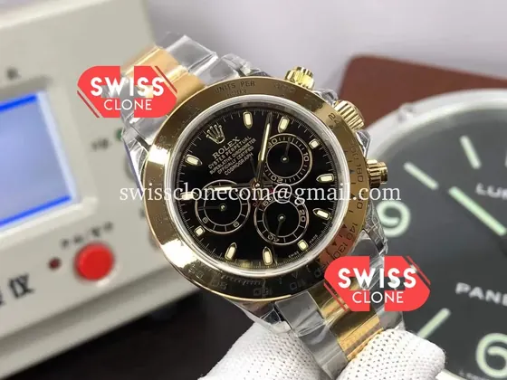 Rolex Cosmograph Daytona M116503 0004 Two Tone Original 1:1 Super Clone - Dial Macro Close-Up