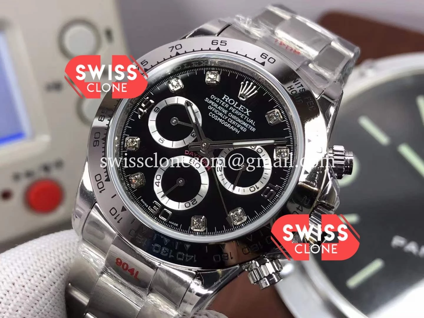 Rolex Cosmograph Daytona M116509 0055 Black Diamond 1:1 Super Clone - Bezel & Case Profile