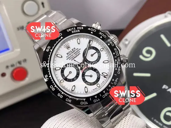 Rolex Cosmograph Daytona White Dial M116500LN 904L (SW-21283) 1:1 Super Clone - Bezel & Lateral Case Profile