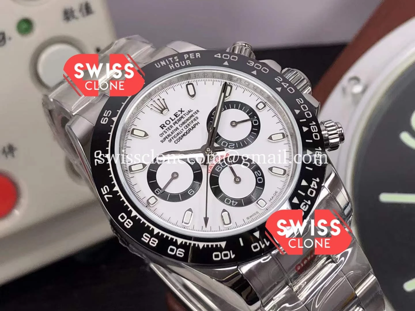 Rolex Cosmograph Daytona White Dial M116500LN 904L (SW-21283) 1:1 Super Clone - Clasp & Bracelet Brushed Finishing