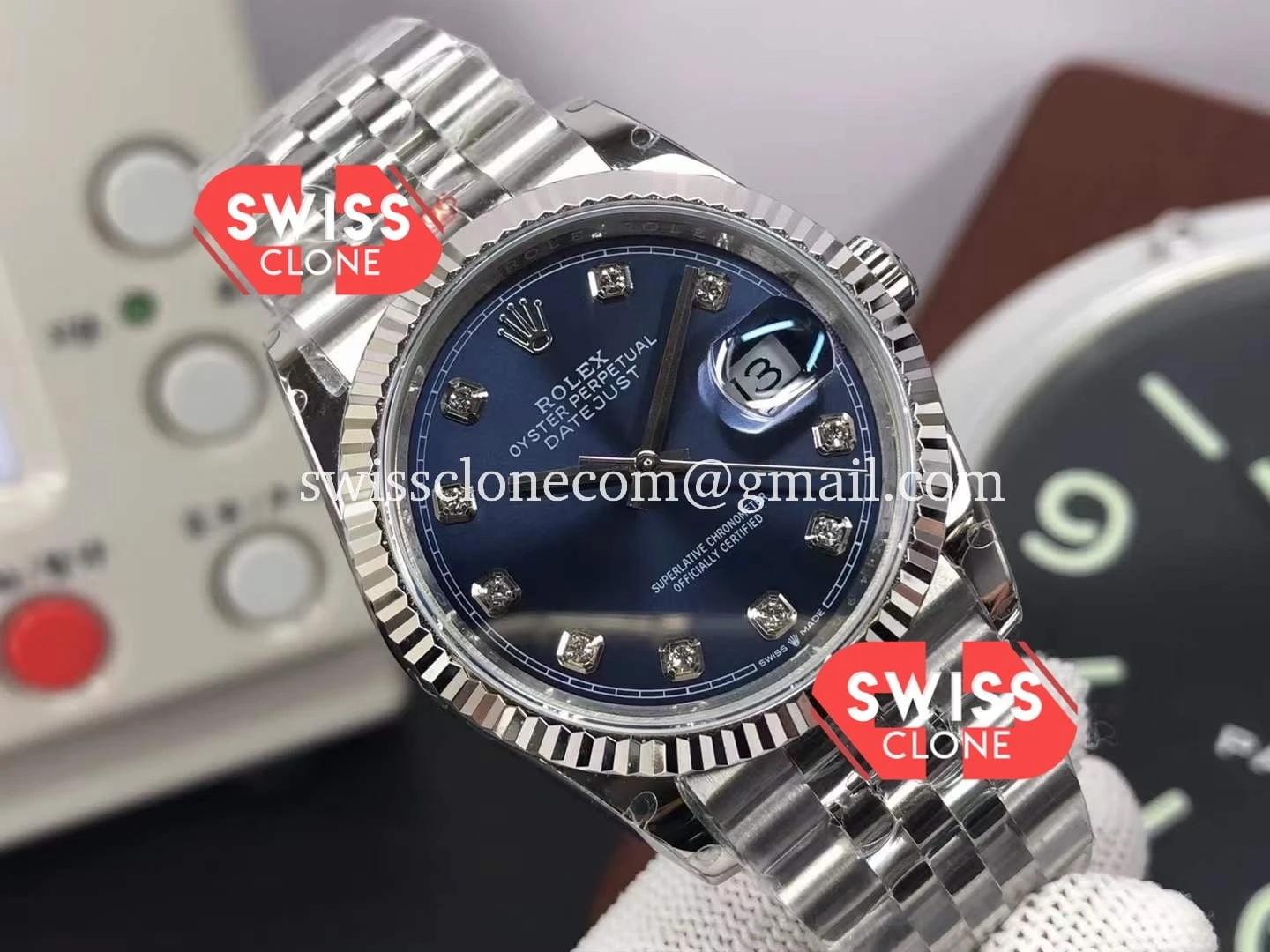 Rolex Datejust 126234 36MM in 904L 1:1 Super Clone - Dial Macro Close-Up