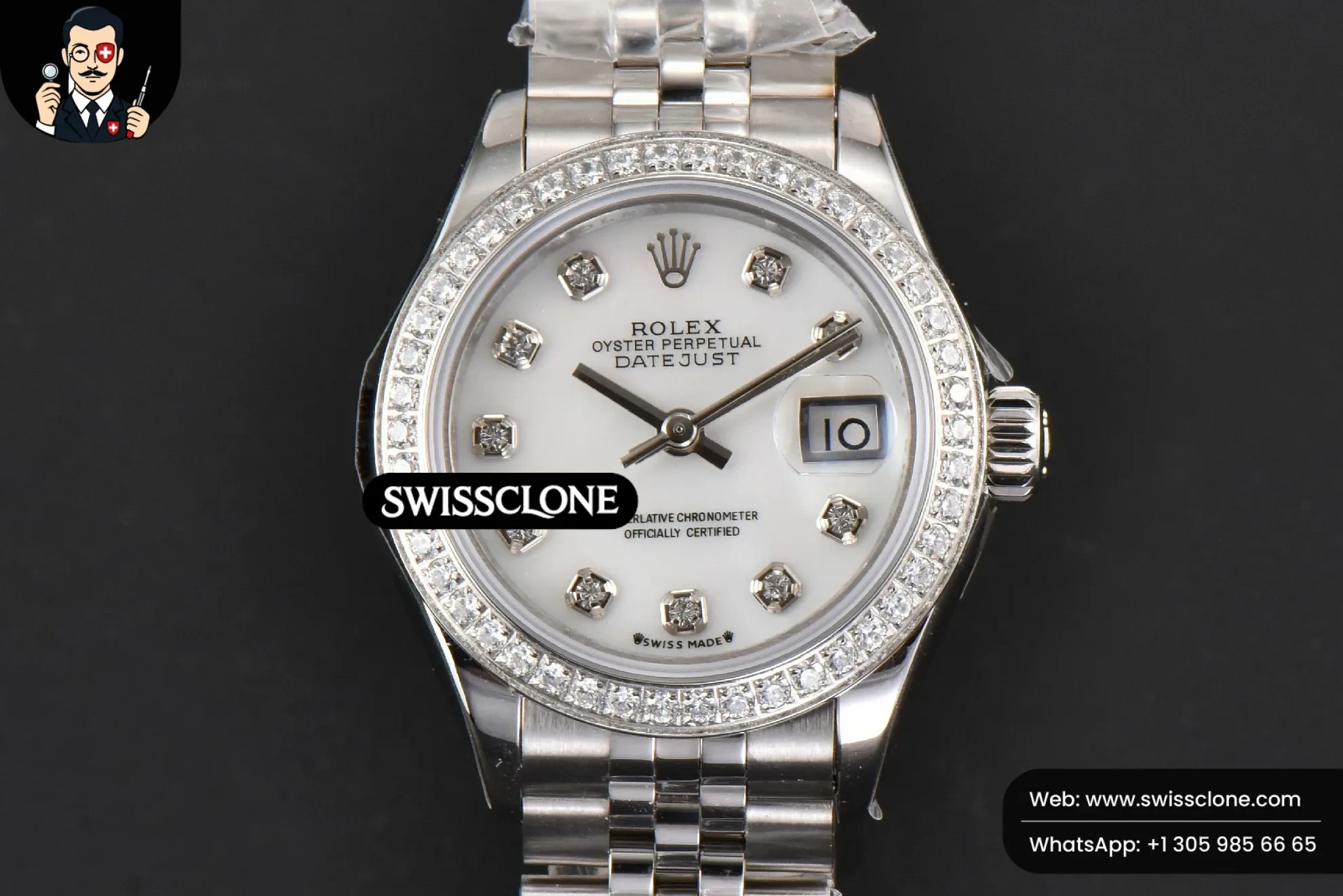 Rolex DateJust 28mm Ladies WF Diamond MOP Dial Diamond Marker Jubilee