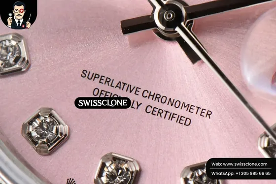 Rolex DateJust 28mm Ladies WF Diamond Pink Dial Diamond Marker Jubilee 1:1 Super Clone - On-Wrist Presence View