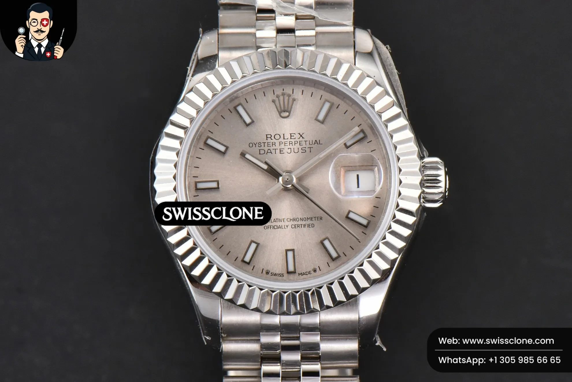 Rolex DateJust 28mm Ladies WF Silver Dial Jubilee