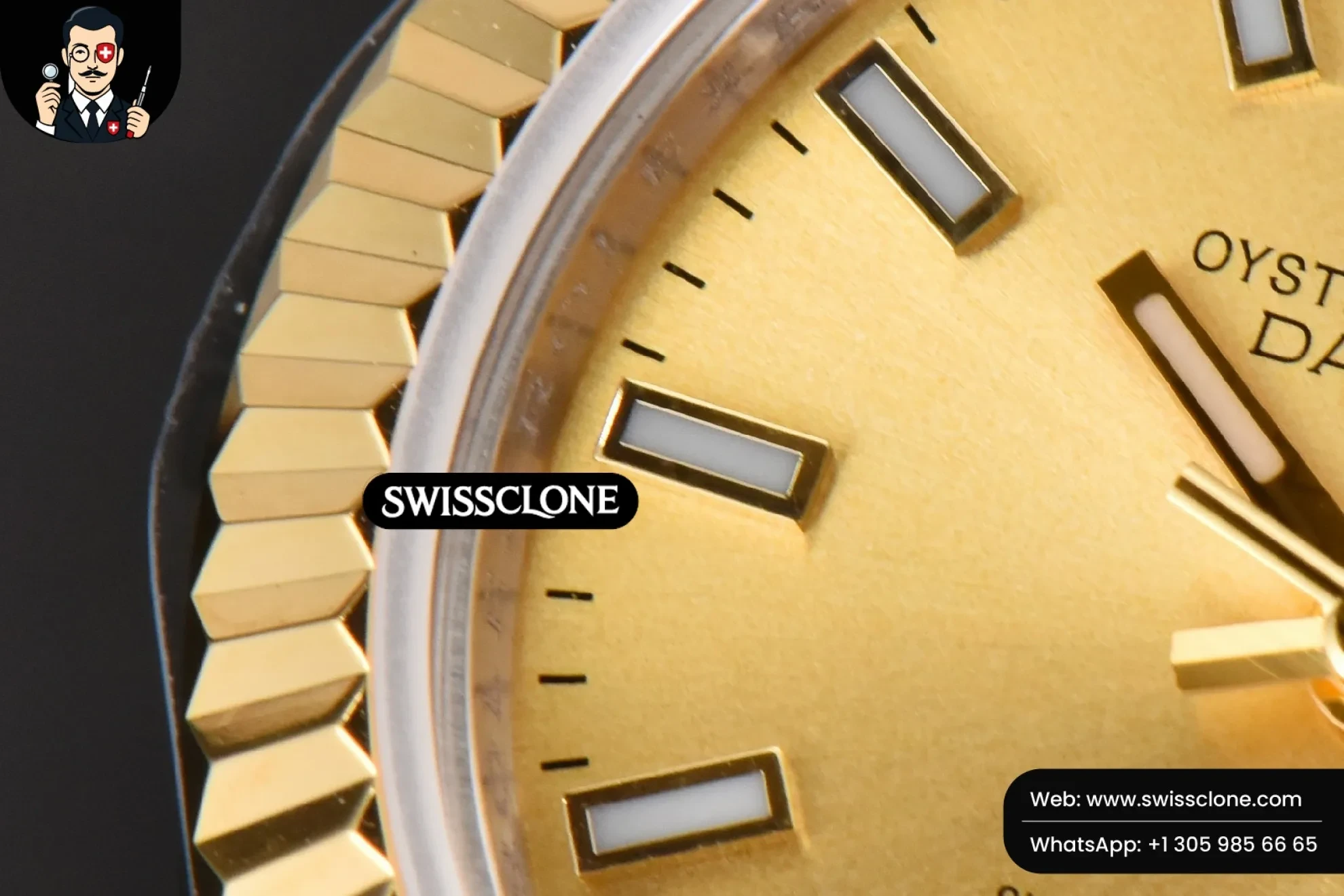 Rolex DateJust 28mm Ladies WF YG/SS Dial Jubilee 1:1 Super Clone - Caseback & Cloned Calibre Movement