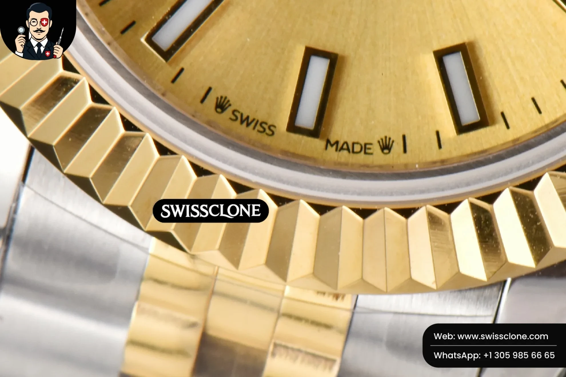 Rolex DateJust 28mm Ladies WF YG/SS Dial Jubilee 1:1 Super Clone - On-Wrist Presence View