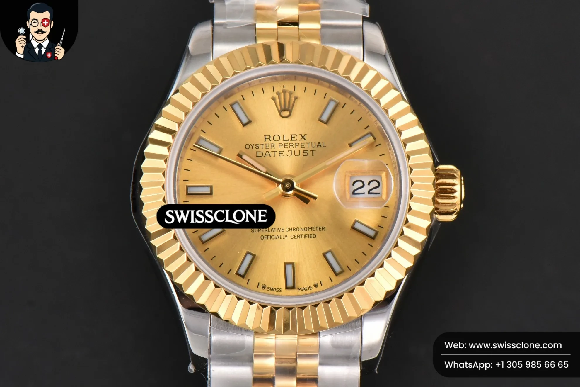 Rolex DateJust 28mm Ladies WF YG/SS Dial Jubilee