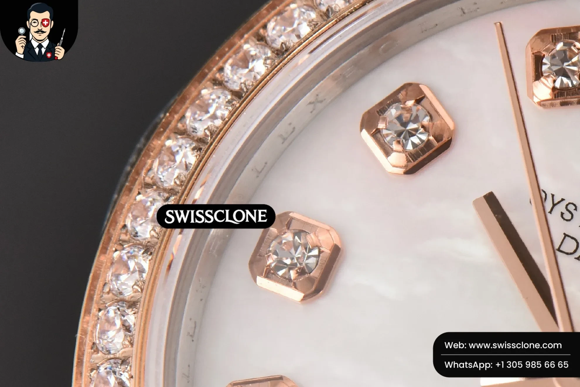 Rolex DateJust 31mm Ladies 904L RG/SS WF Diamond MOP Dial Jubilee 1:1 Super Clone - Caseback & Cloned Calibre Movement
