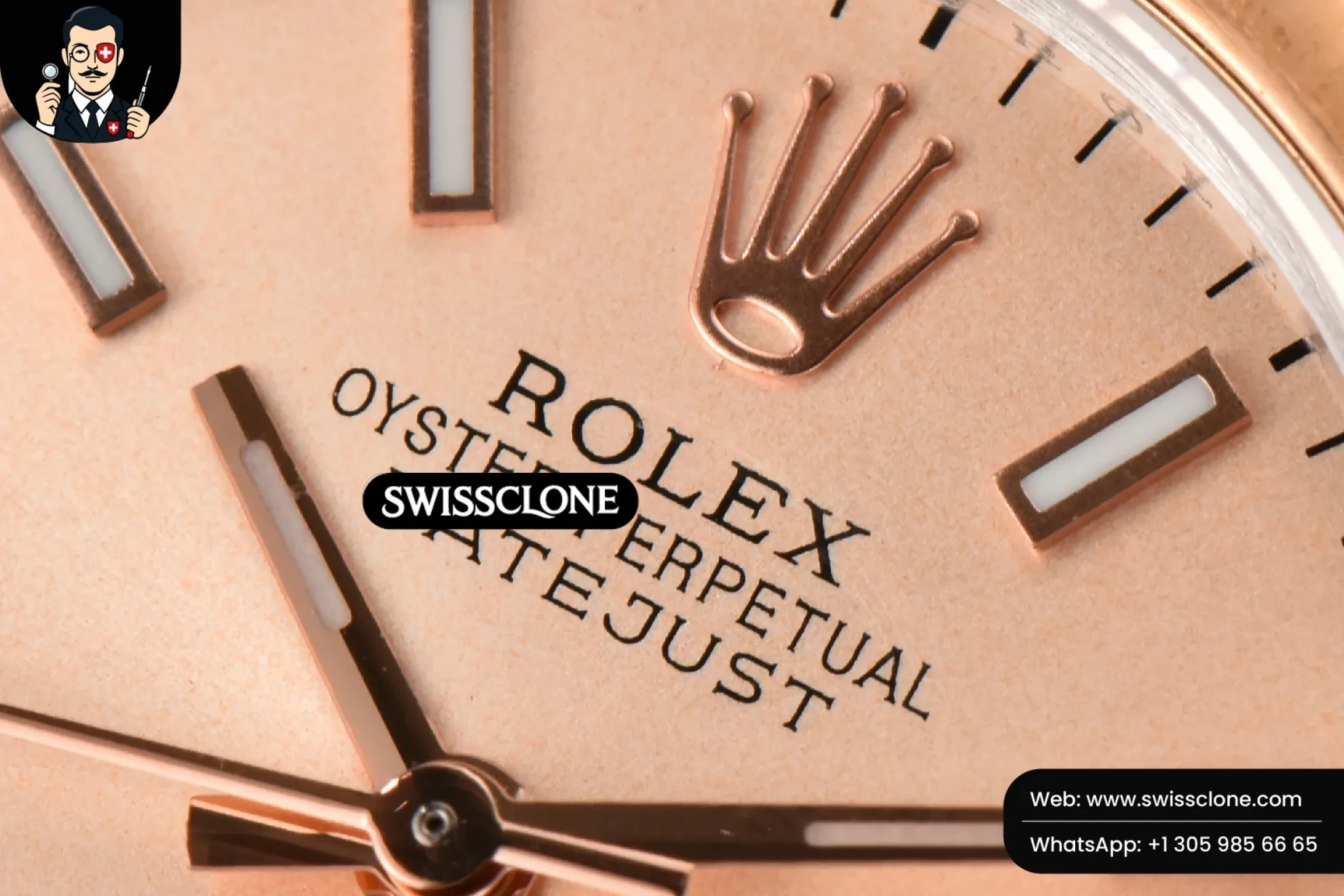 Rolex DateJust 31mm Ladies 904L RG/SS WF Smooth Dial Roma Marker Oyster 1:1 Super Clone - Clasp & Bracelet Finishing