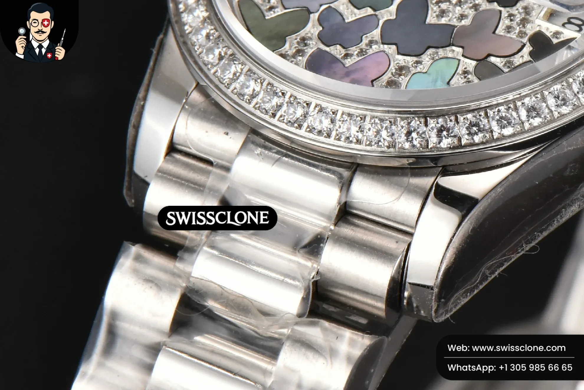 Rolex DateJust 31mm Ladies 904L WF Diamond Butterfly Dial Oyster (SW-26634) 1:1 Super Clone - On-Wrist Presence & Lug Geometry