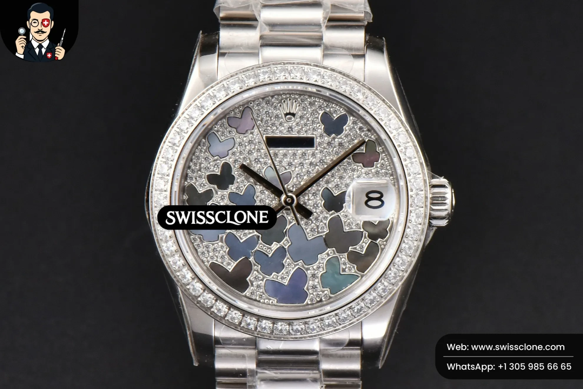 Rolex DateJust 31mm Ladies 904L WF Diamond Butterfly Dial Oyster