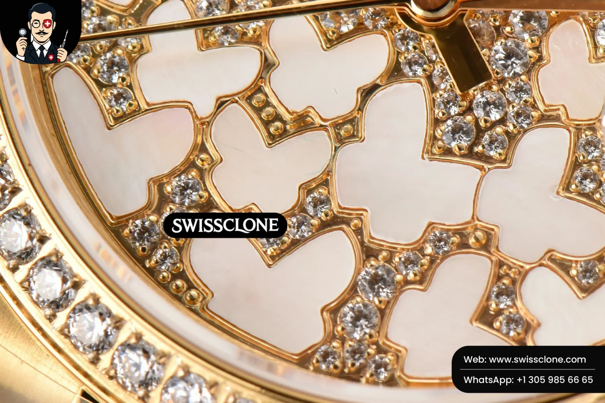 Rolex DateJust 31mm Ladies 904L WF Diamond Butterfly Dial Oyster (SW-26658) 1:1 Super Clone - Caseback & Cloned Calibre Movement