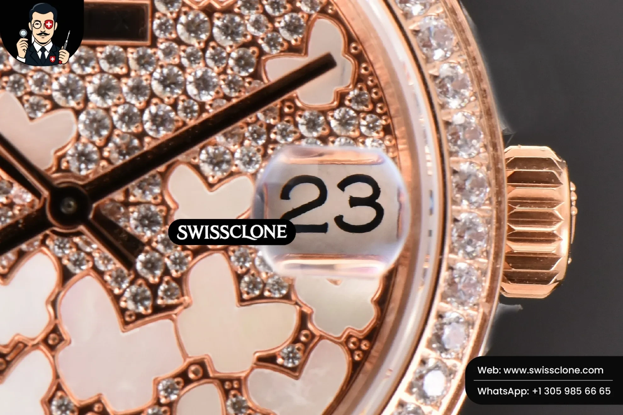 Rolex DateJust 31mm Ladies 904L WF Diamond Butterfly Dial Oyster 1:1 Super Clone - Lateral Case Thickness Profile