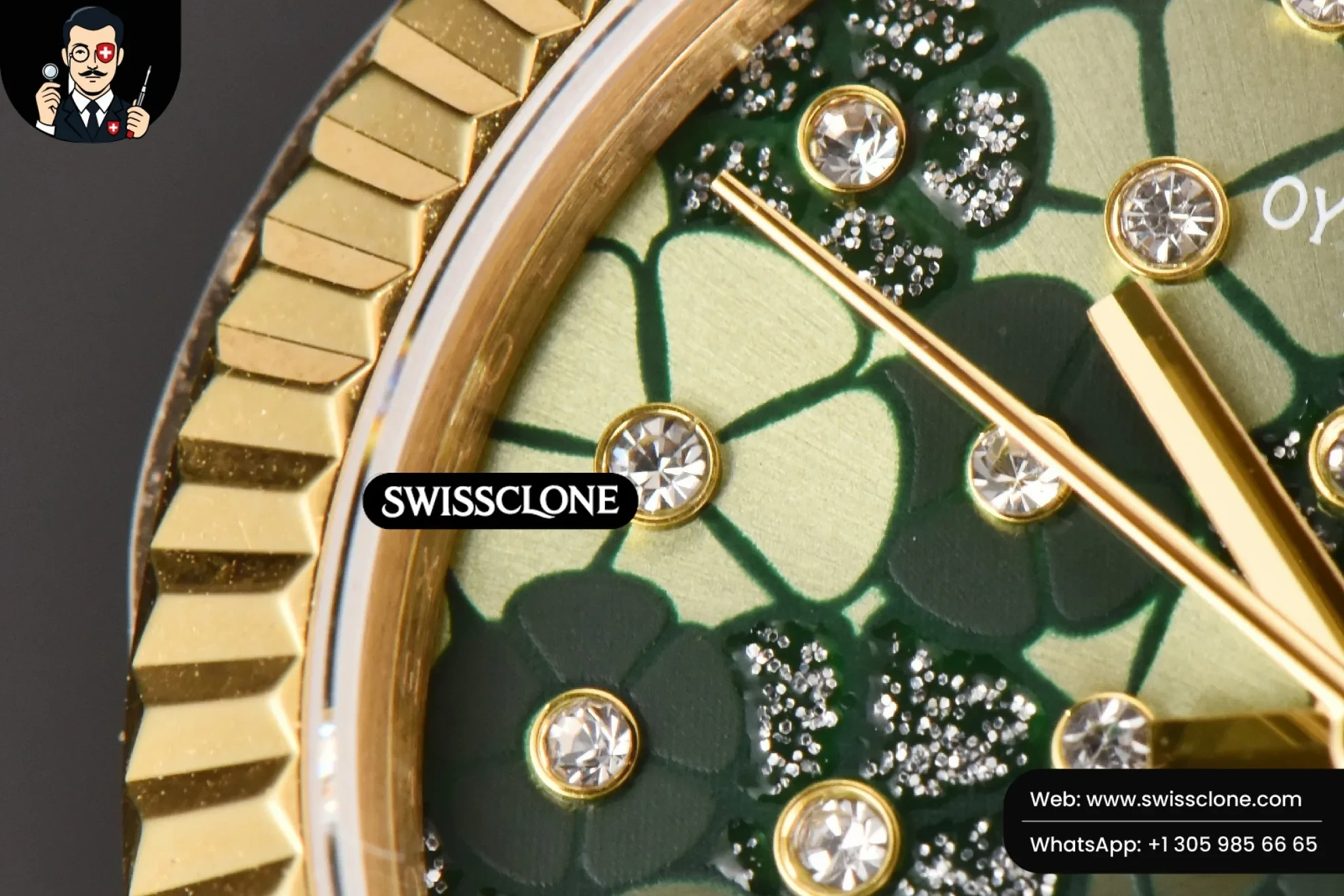 Rolex DateJust 31mm Ladies 904L WF Flowers Dial Oyster 1:1 Super Clone - On-Wrist Presence View