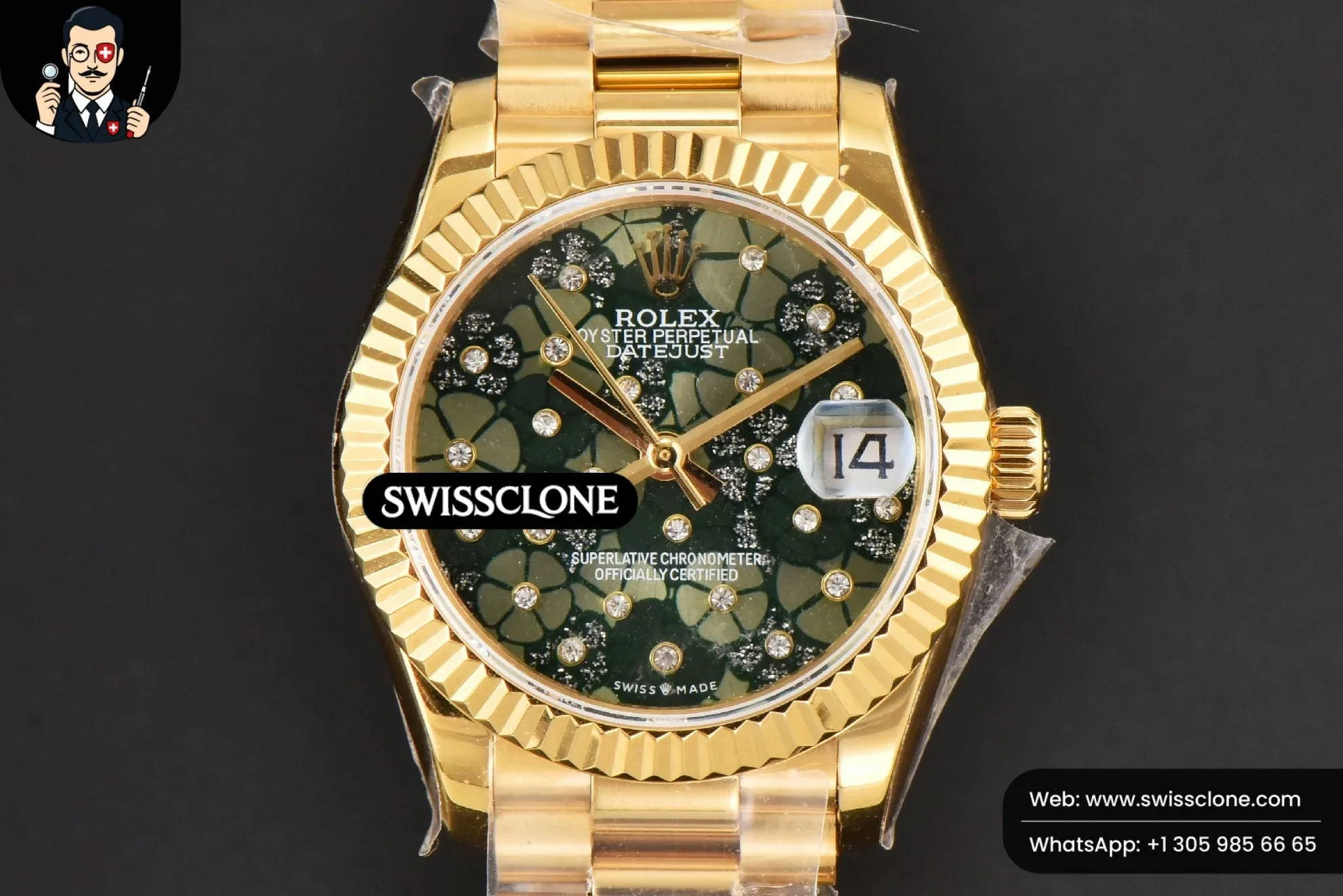 Rolex DateJust 31mm Ladies 904L WF Flowers Dial Oyster