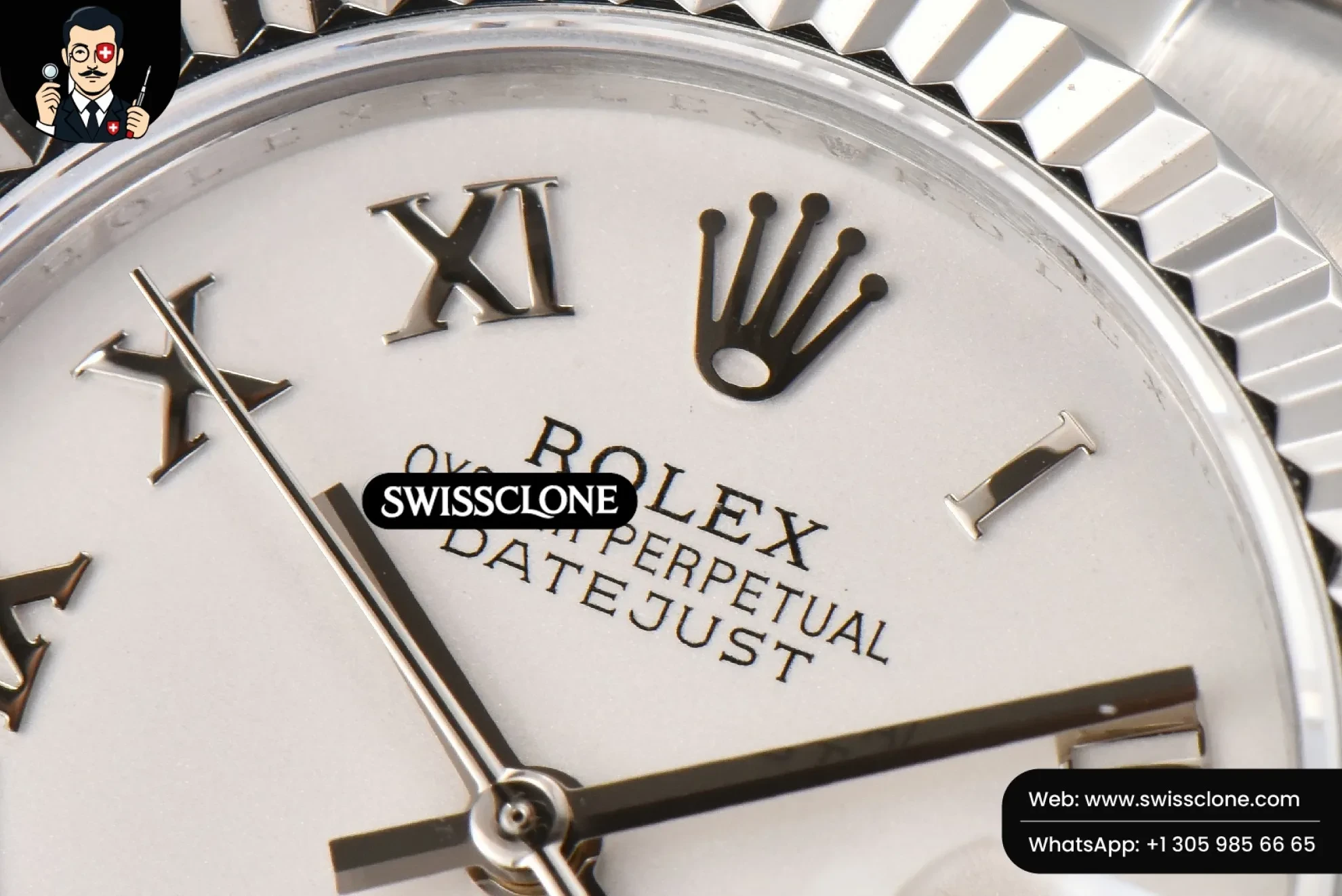 Rolex DateJust 31mm Ladies 904L WF White Dial Roma Marker Oyster 1:1 Super Clone - Clasp & Bracelet Finishing
