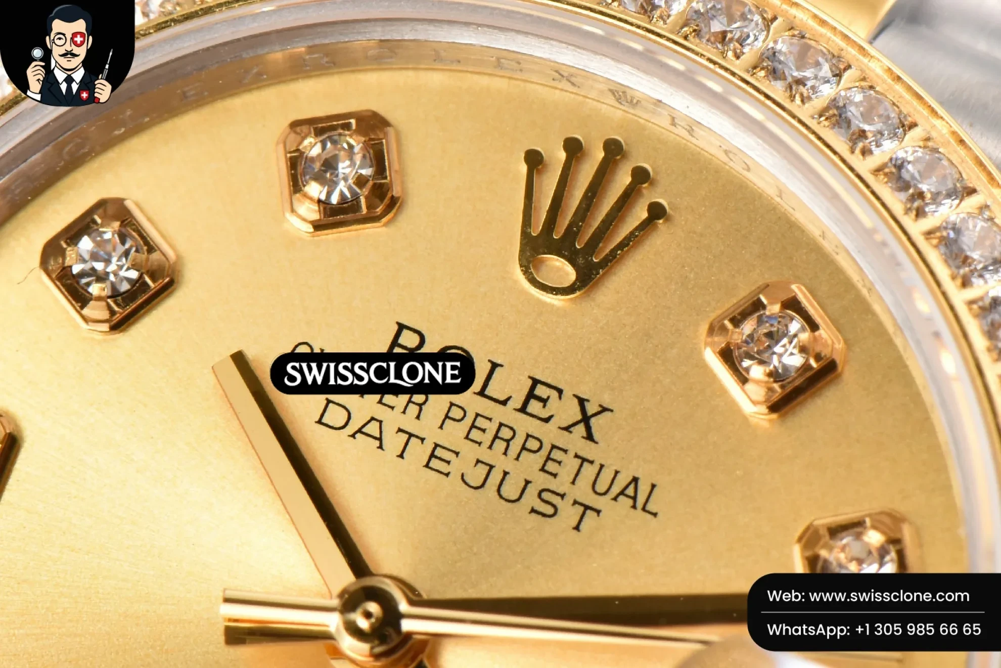 Rolex DateJust 31mm Ladies 904L YG/SS WF Diamond Dial Diamond Marker Jubilee 1:1 Super Clone - Clasp & Bracelet Finishing