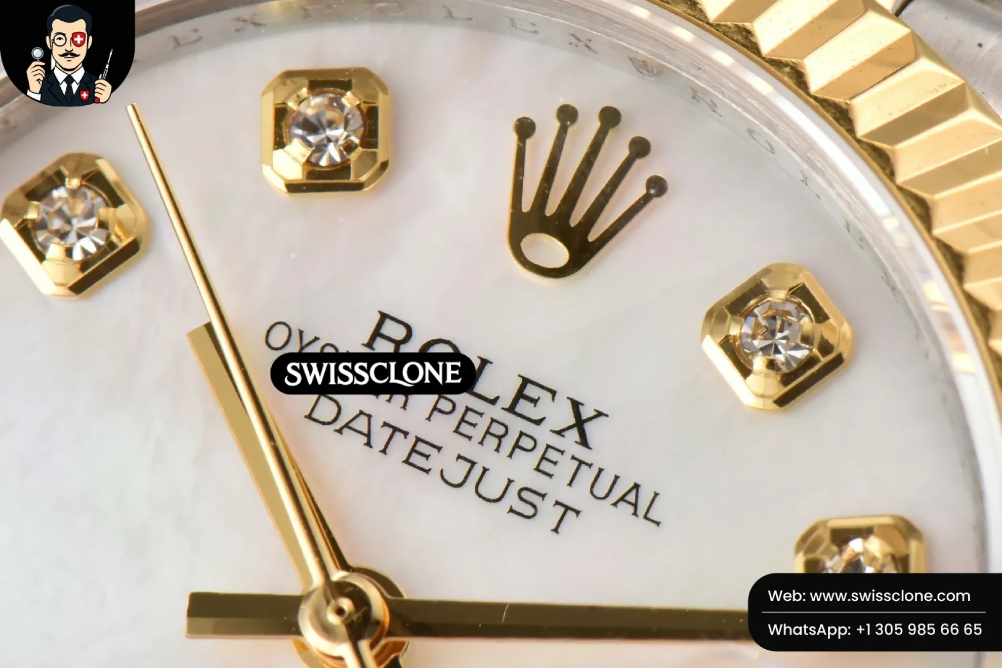 Rolex DateJust 31mm Ladies 904L YG/SS WF MOP Dial Jubilee 1:1 Super Clone - Clasp & Bracelet Finishing
