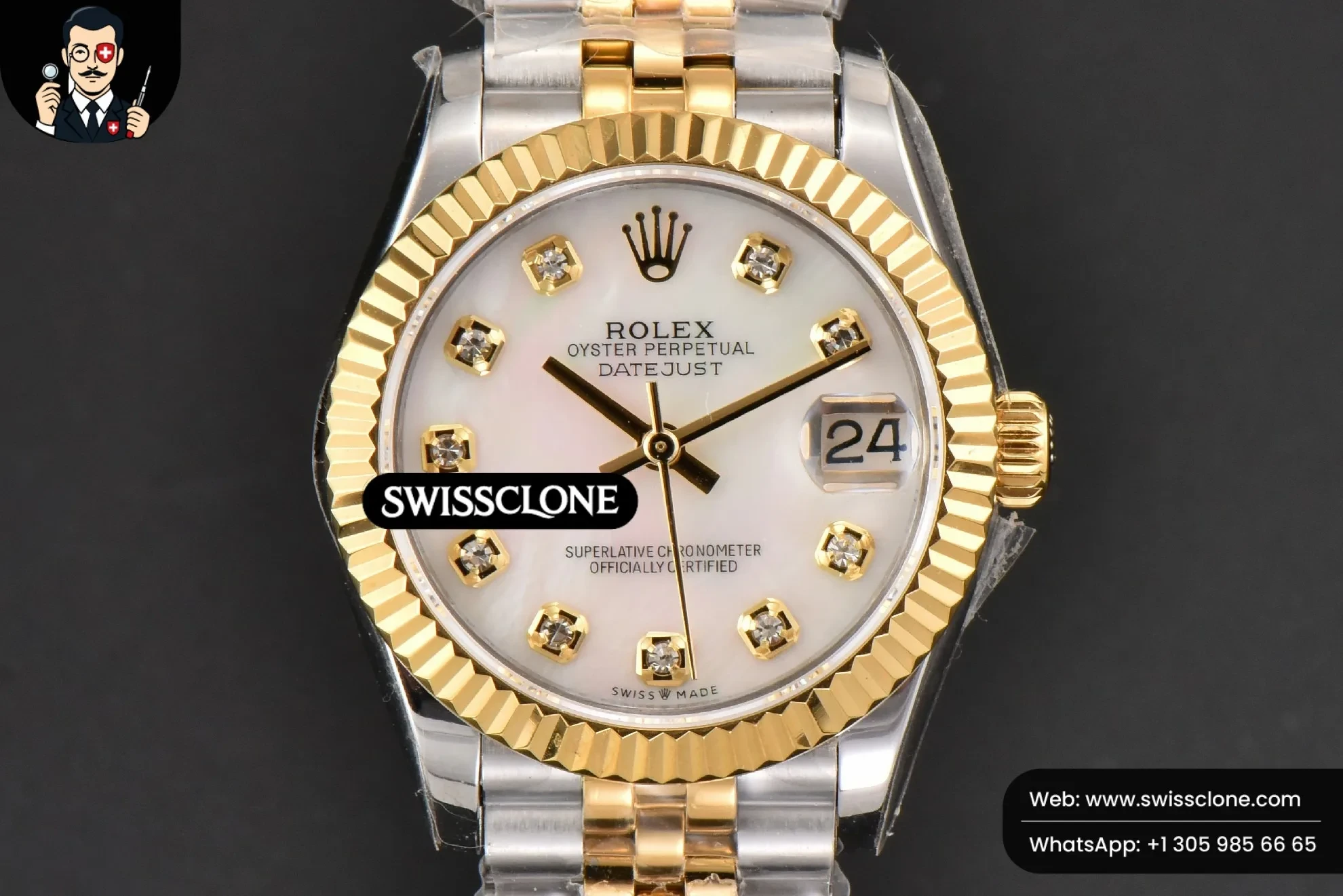 Rolex DateJust 31mm Ladies 904L YG/SS WF MOP Dial Jubilee