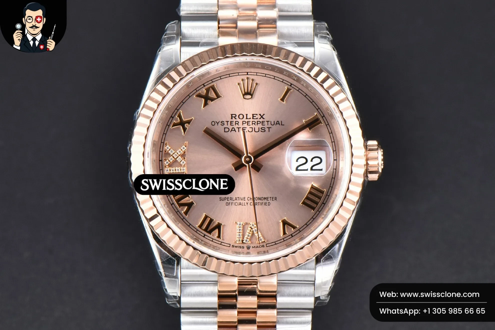 Rolex DateJust 36mm 126231 RG/SS 904L Dial Diamond Marker RG/SS Jubilee VS3235