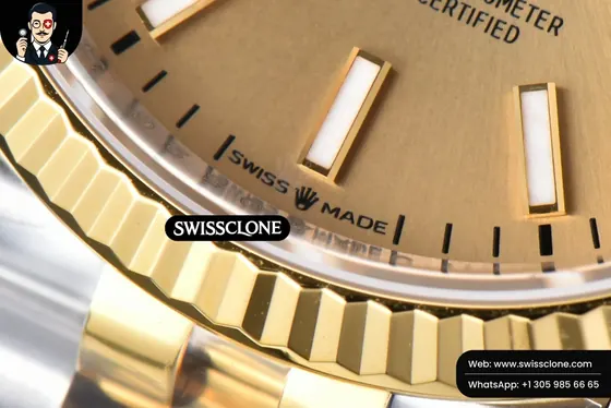 Rolex DateJust 36mm 126233 SS/YG 904L Steel Dial On Jubilee VS3235 1:1 Super Clone - Lateral Case Thickness Profile