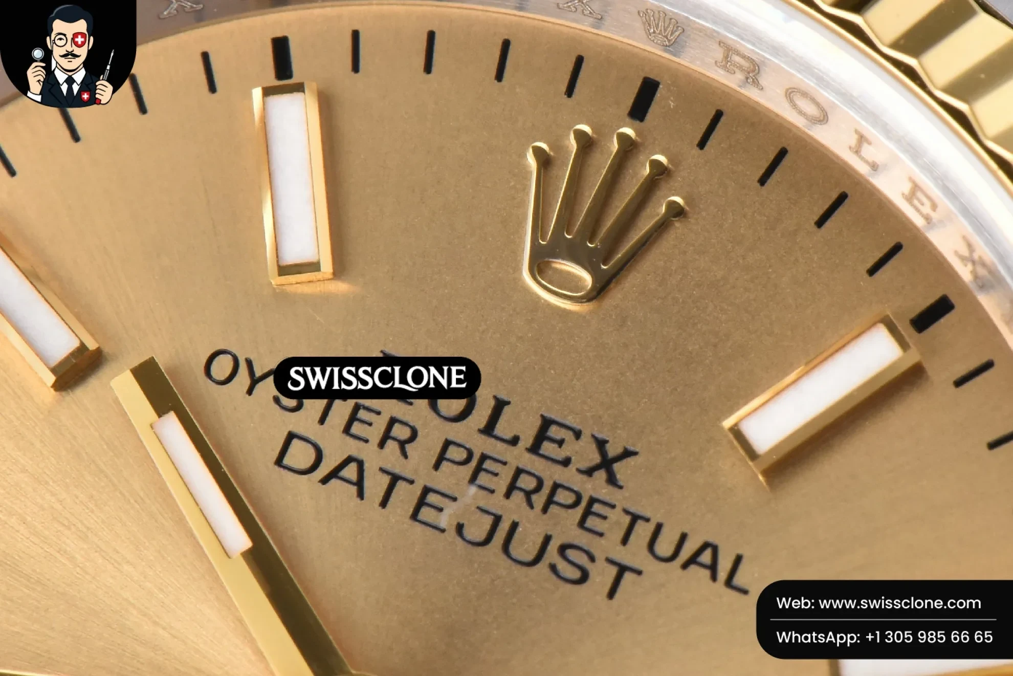 Rolex DateJust 36mm 126233 SS/YG 904L Steel Dial On Jubilee VS3235 1:1 Super Clone - Clasp & Bracelet Finishing