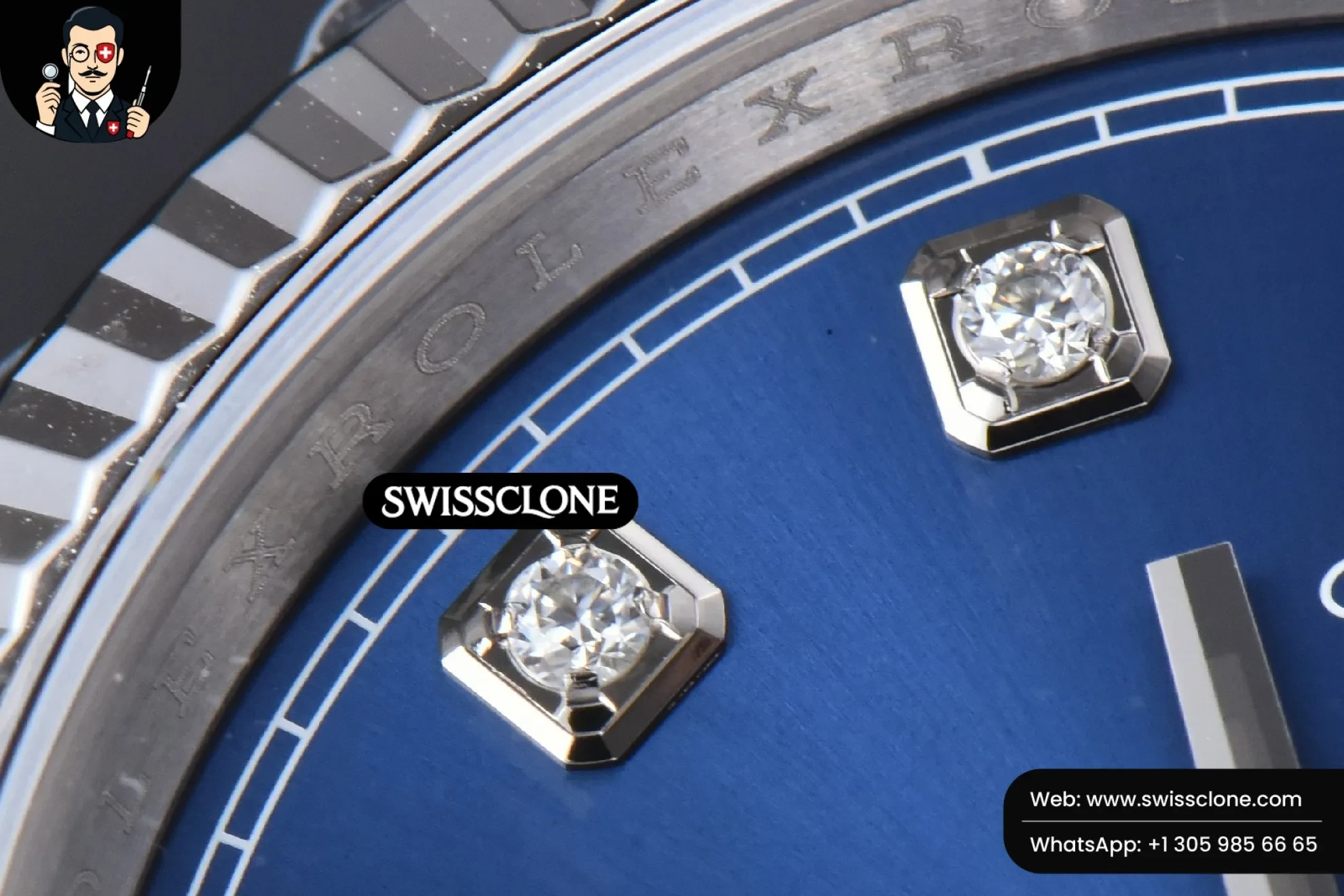 Rolex DateJust 36mm 126234 904L Blue Dial Diamond Marker Jubilee VS3235 1:1 Super Clone - Lateral Case Thickness Profile