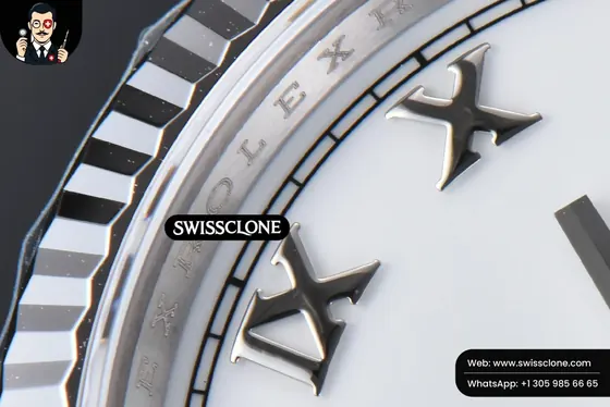 Rolex DateJust 36mm 126234 904L White Dial Roma Marker Jubilee VS3235 1:1 Super Clone - Lateral Case Thickness Profile